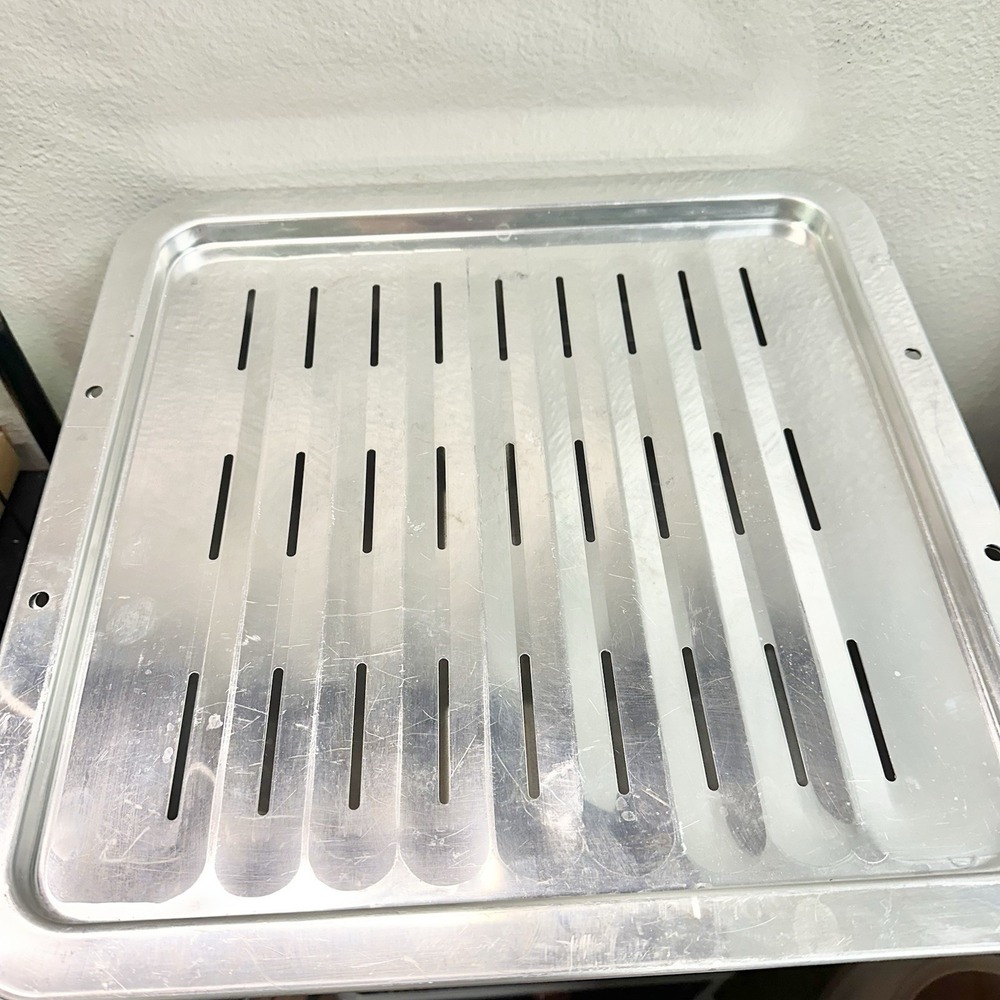 Aluminum Square Steamer Drip Pan Removable Slotted Insert 15.5" x 15.5" x 2.25"